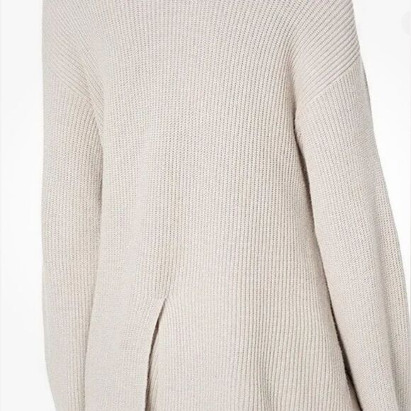 The Drop Alice Crewneck Back Slit Ribbed Pullover Sweater. Small. - Picture 2 of 6